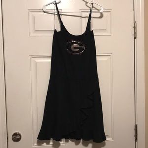 Black UGA Ruffled Dress